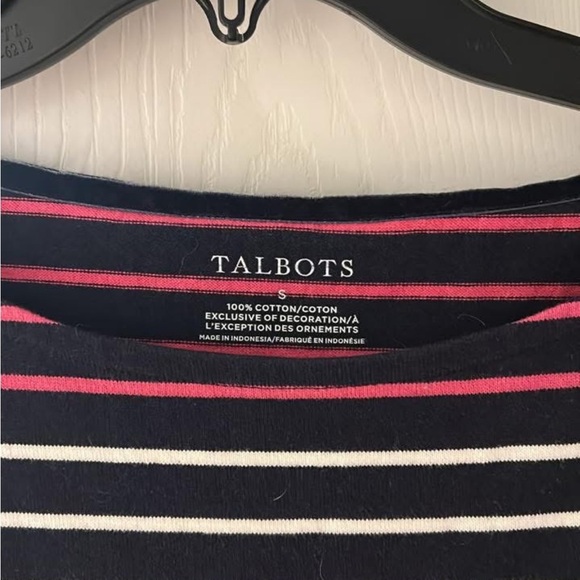 Talbots Women's Striped Long Sleeve Top - Multicolor SZ S - Picture 2 of 3